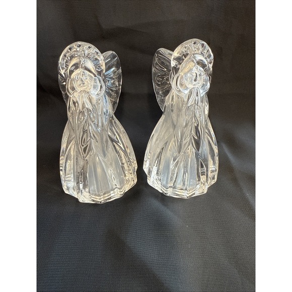 VINTAGE GORHAM CRYSTAL HOLIDAY TRADITIONS ANGEL SALT PEPPER SHAKERS Christmas‎ - Picture 2 of 6